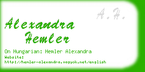 alexandra hemler business card